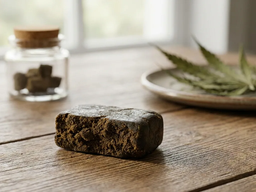 piatella hash — plan d'ouverture éditorial, sujet net au premier plan, profondeur de champ courte, lumière naturelle rasante, fond contextuel discret
