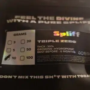 Kundenbewertung Triple Zero mit Foto - Spliff